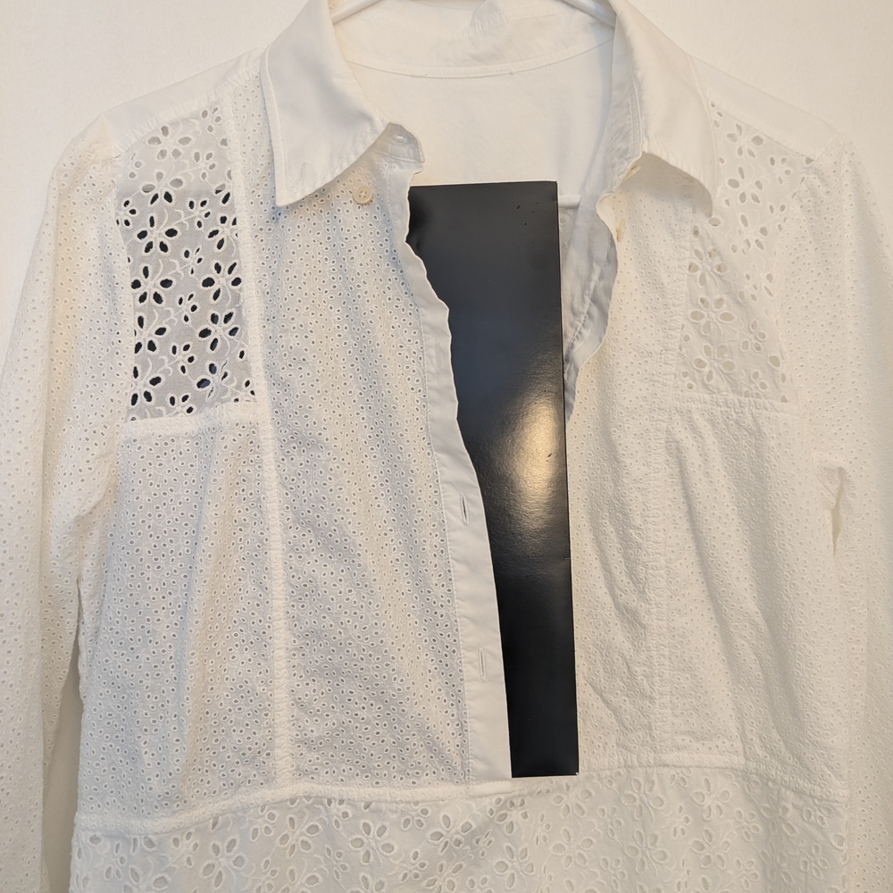 Tory Burch Eyelet Patchwork White Dress - image 3